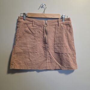 Almost Famous Light Pink Corduroy Mini Skirt
